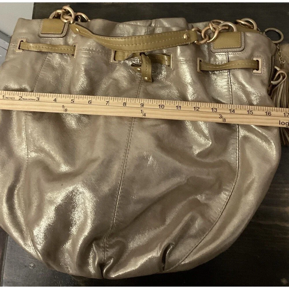 Coach Metallic Gold Leather Tote Bag - Picture 12 of 12